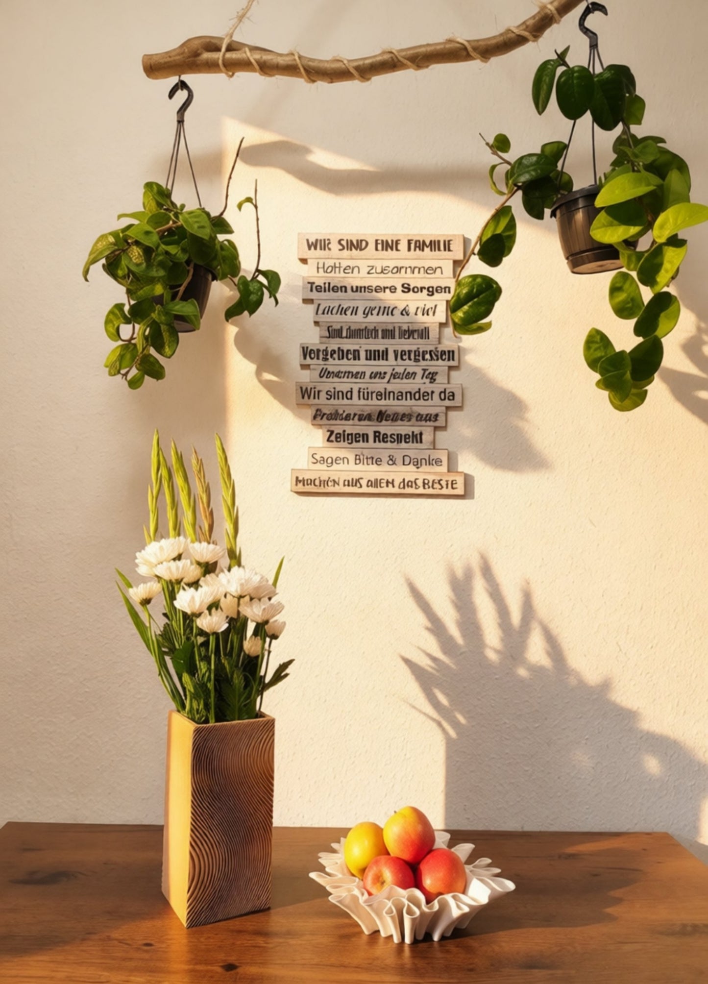 Aria Vase / fließende Wellenstruktur