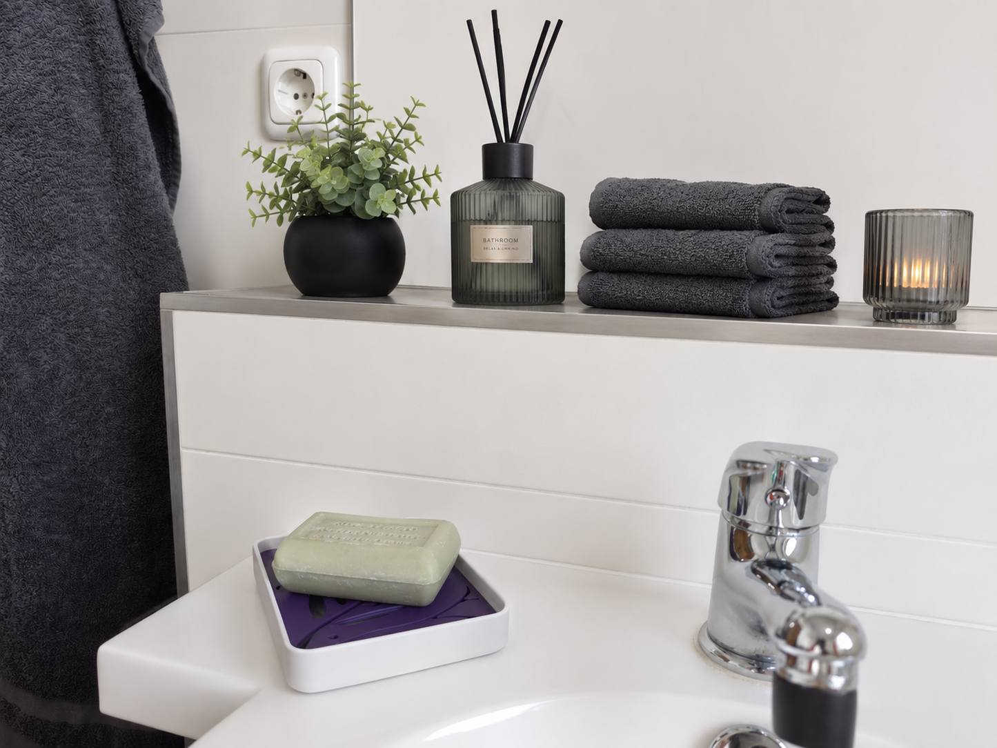 Riva Seifen & Schwammablage / Farn Blatt Design